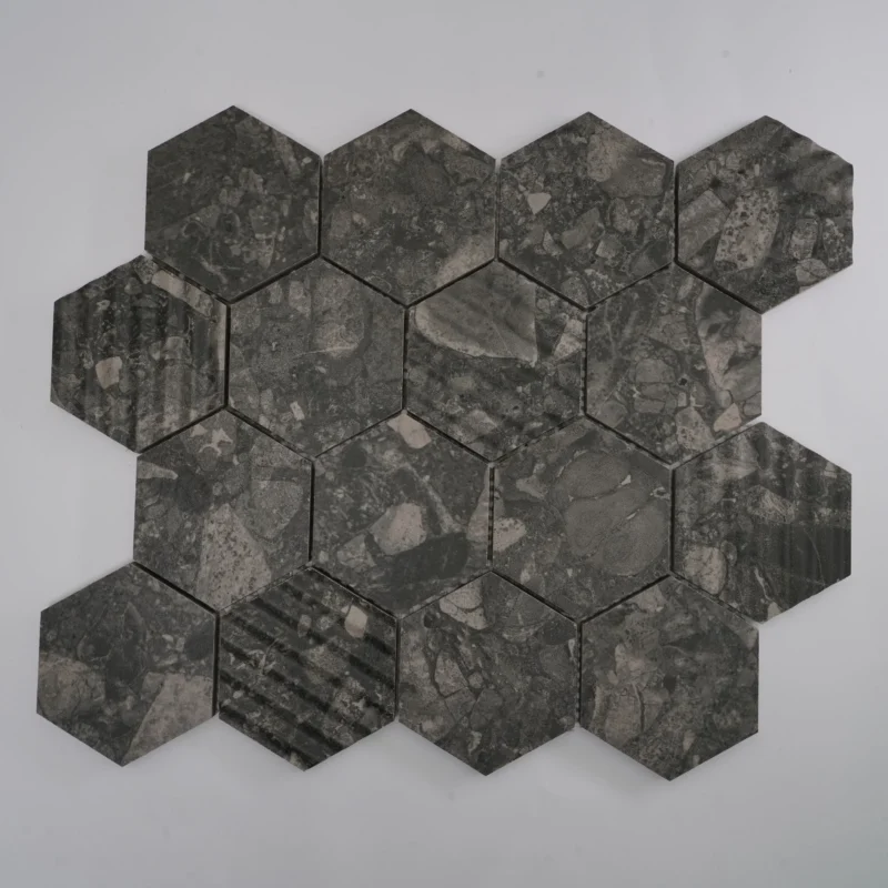 Nexa Mosaic Tiles ANTHRACITE HEX NEXA (260x300mm, Mosaic)